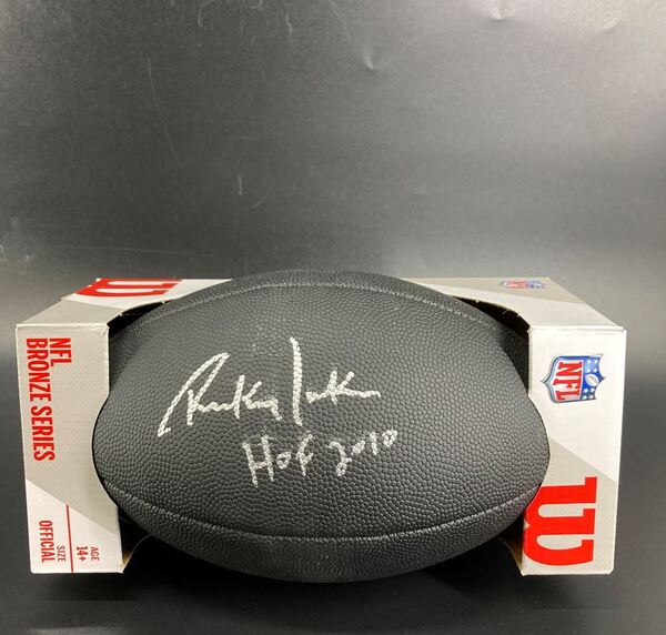 HOF - Saints Rickey Jackson Signed Black Metalic Football