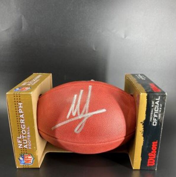 NFL - Commanders Mike Sainristil Signed Authentic Football