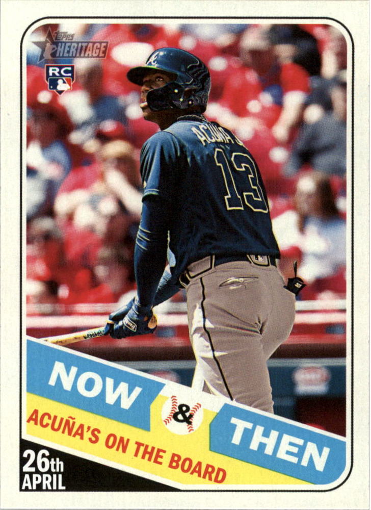 2018 Topps Heritage Now and Then #NT14 Ronald Acuna Jr.