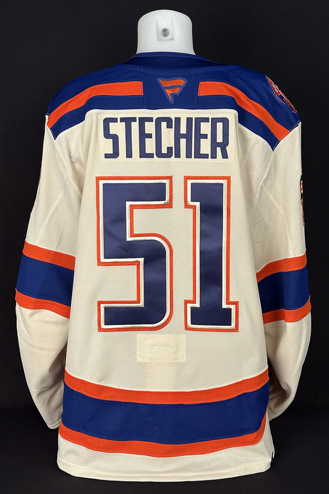 #51 Troy Stecher - 2025-26 Edmonton Oilers Alternate Set #1 Game Worn Jersey - Worn For 1 Game - Oct 28th vs Utah