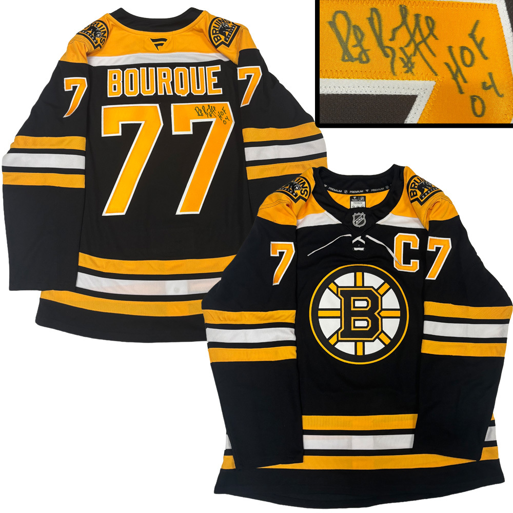 RAY BOURQUE Signed Boston Bruins Black Fanatics Jersey - HOF 04