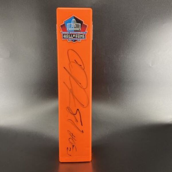 HOF - Lions Calvin Johnson Signed HOF Pylon