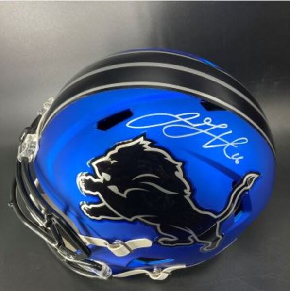FARA - Lions Jared Goff Signed Alternate Replica Speed Helmet