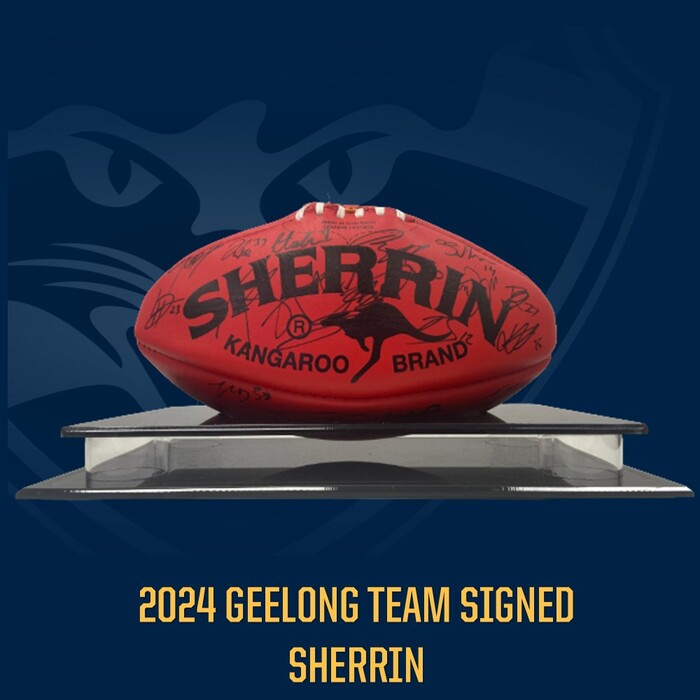 Photo of Geelong 2024 Team Signed Red Sherrin