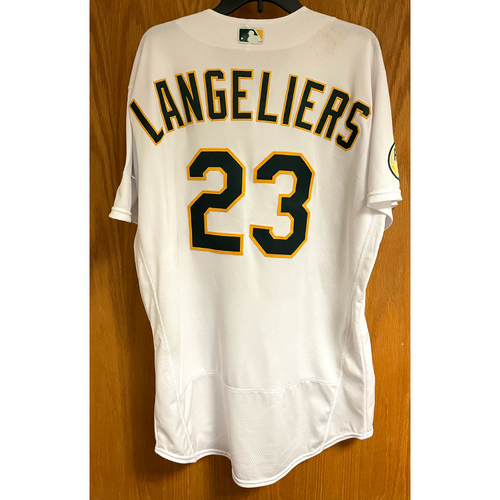 GameUsed Jersey Shea Langeliers; 8/19/22, 8/21/22 (1st Career 3B) & 8/25/22 (HR 2) Oakland
