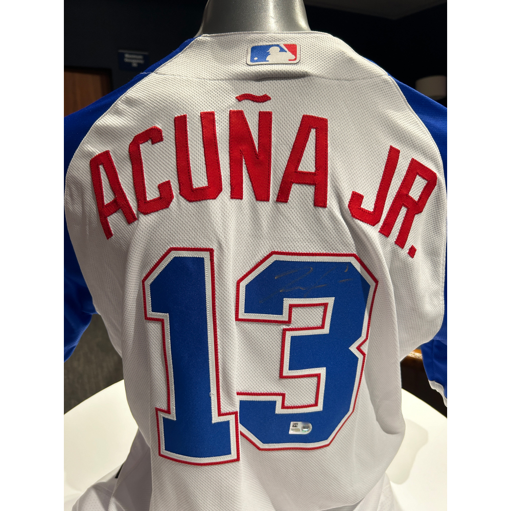 Ronald Acuña Jr. MLB Authenticated and Autographed City Connect