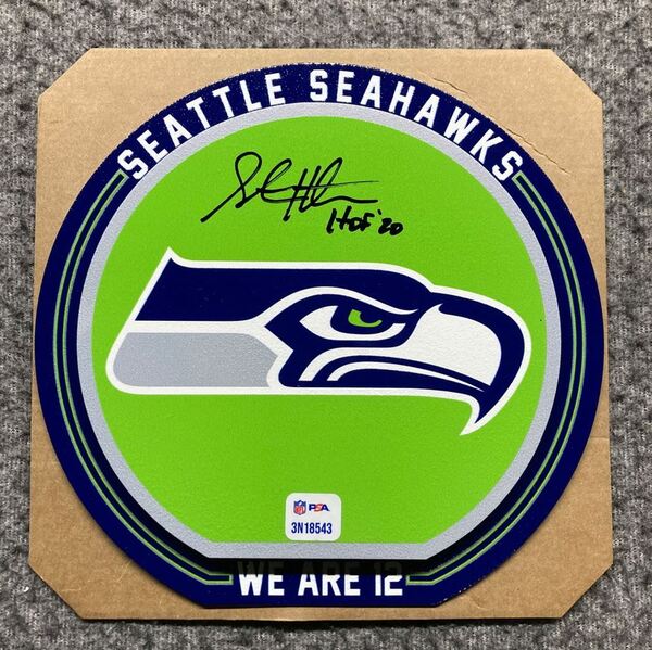 HOF - Seahawks Steve Hutchinson Signed 3D Metal Wall Art (8x8)