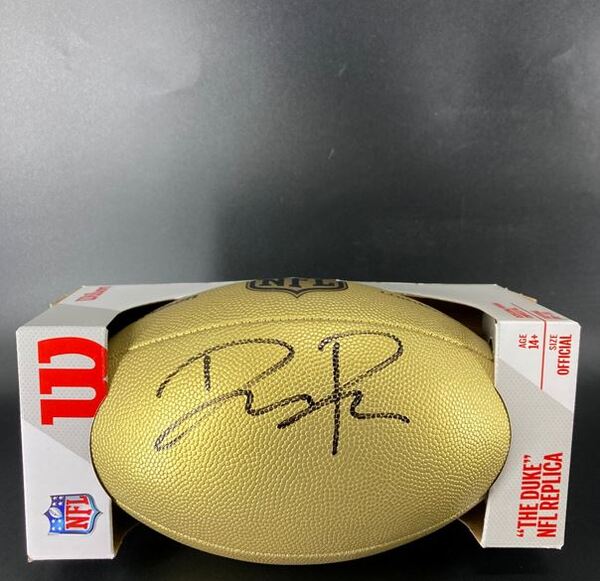 NFL - Cardinals Darius Robinson Signed Gold Composite Football