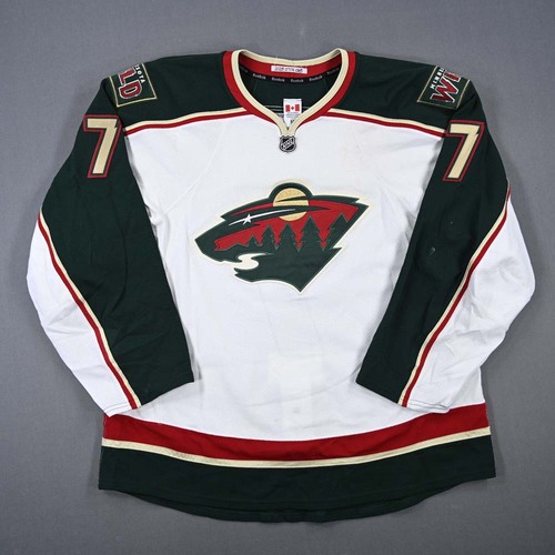 Image of Cullen, Matt - Minnesota Wild - Game-Worn White Set 1 Jersey - 2011-12 NHL Season