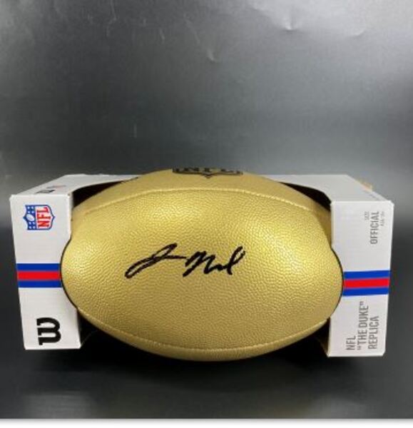 NFL - Texans Jaylin Noel Signed Gold Composite Football