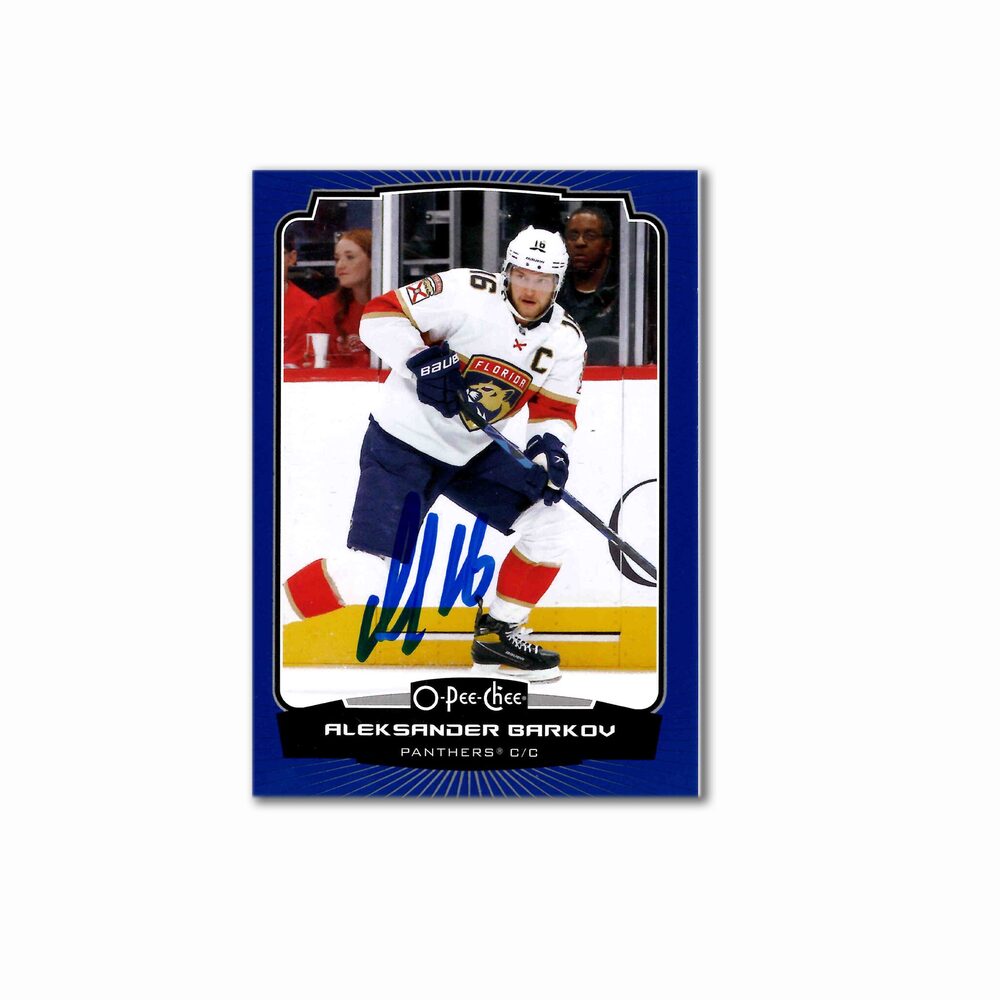 Aleksander Barkov Autographed Florida Panthers 2022-23 O-Pee-Chee #158 Blue Hockey Card
