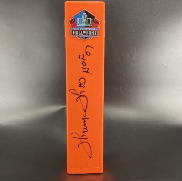 HOF - Oilers Thurman Thomas Signed HOF Pylon