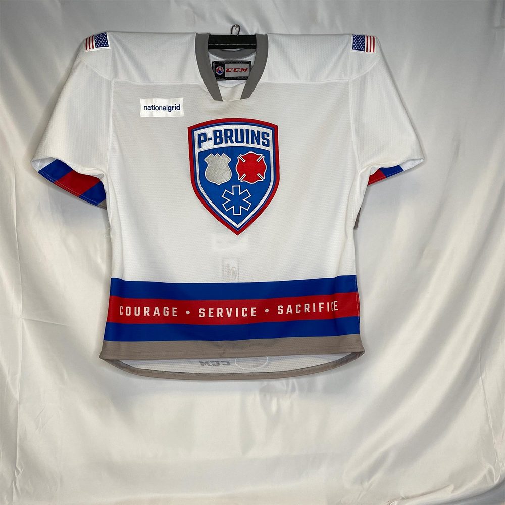 AHL Authentic 201920 Providence Bruins First Responders Jersey Worn and Signed by 7 Trent