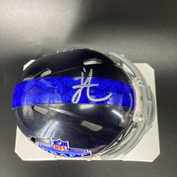 NFL - Jets Jordan Travis Signed NFL Draft Mini Helmet