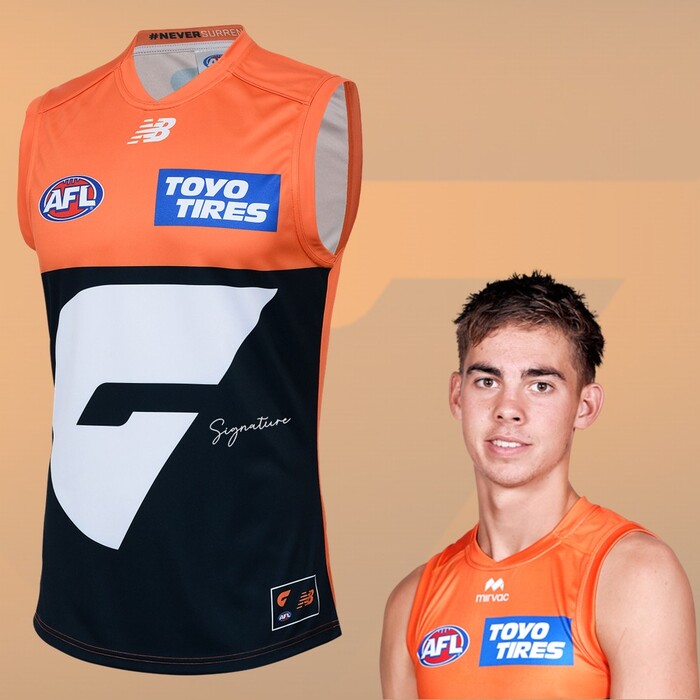 Jack Ough #28 GWS GIANTS 2025 Home Player-Issue Guernsey