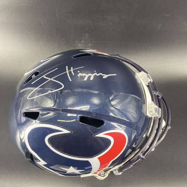 NFL - Texans Jayden Higgins Signed Replica Speed Helmet