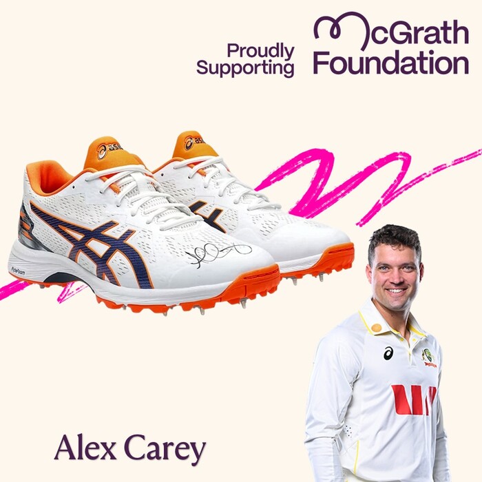 Photo of Alex Carey Signed ASICS Shoes