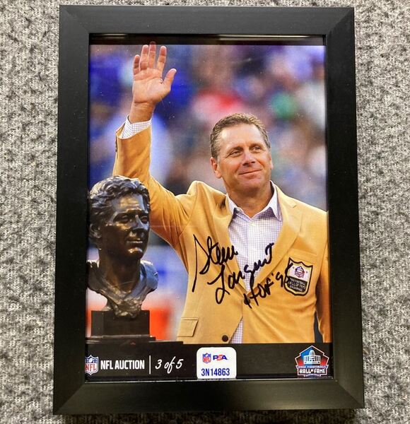 HOF - Seahawks Steve Largent NFL Auction Exclusive Signed 5x7 Photo Indi...