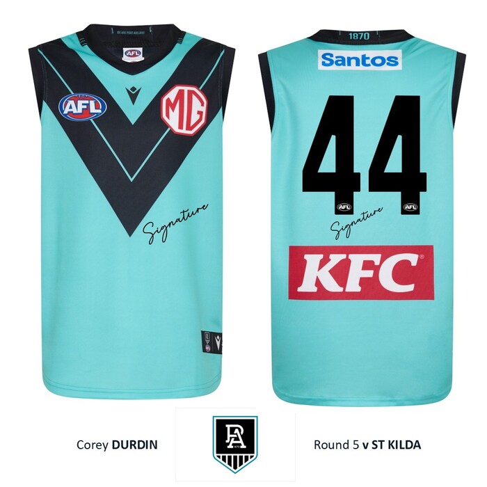 Photo of Corey Durdin #44 Port Adelaide 2026 Gather Round Guernsey