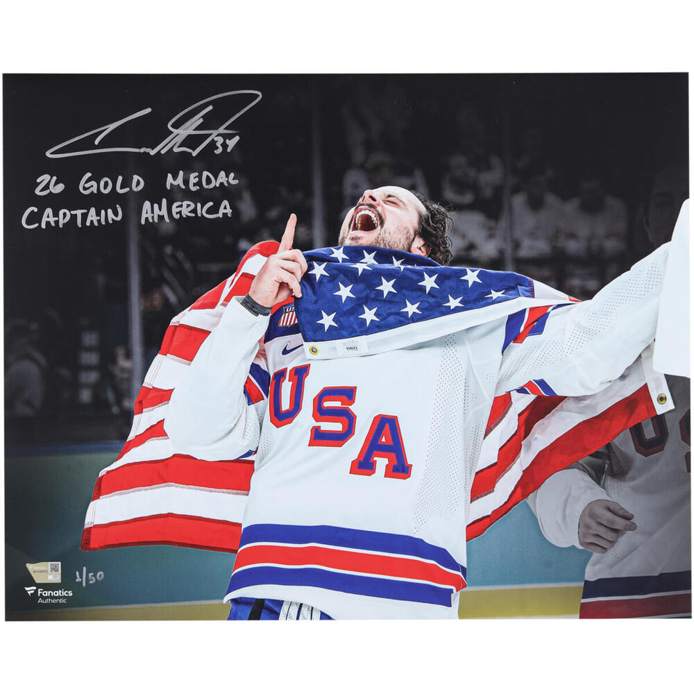 Auston Matthews Team USA Autographed 16