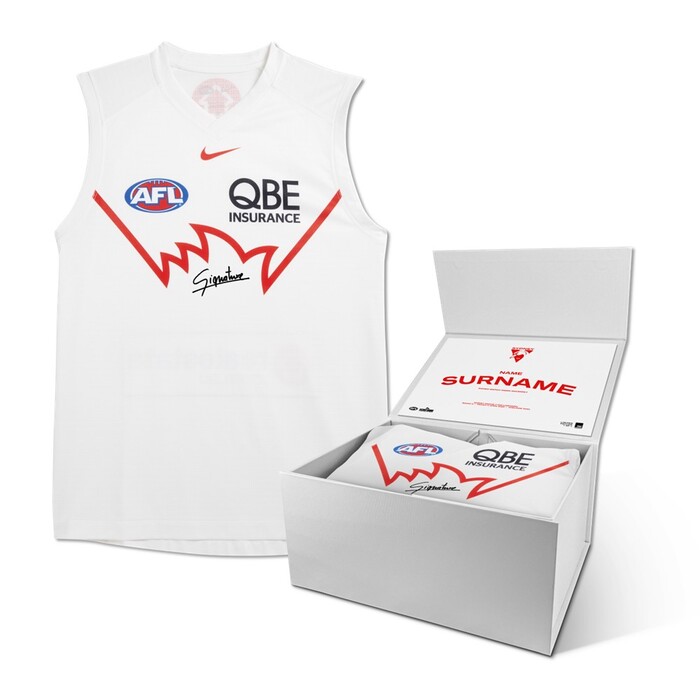 Photo of Brodie Grundy #4 Sydney Swans Signed Gather Round Match-Worn Guernsey  