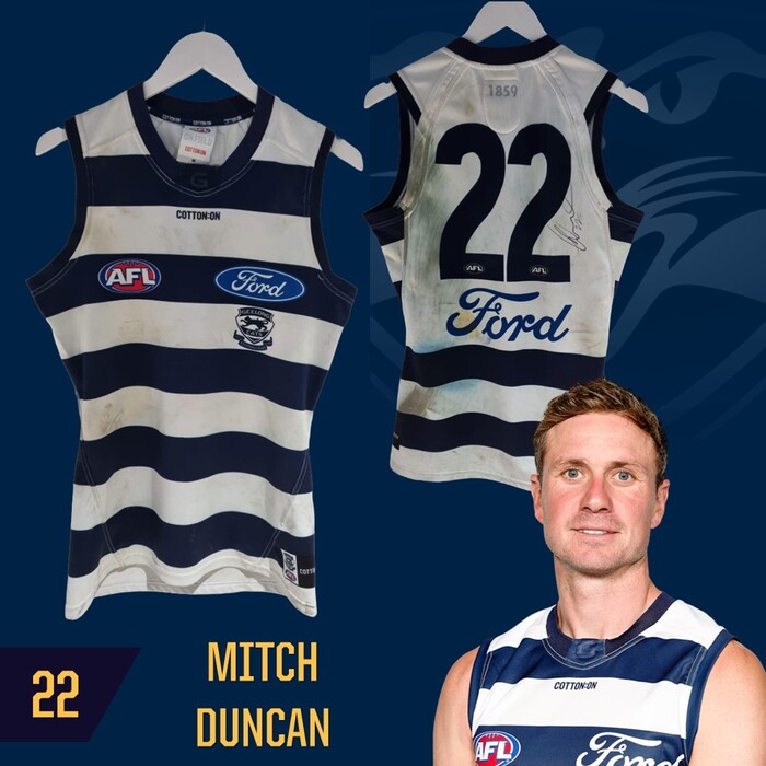 Photo of Mitch Duncan #22 Geelong 2021 Home Guernsey