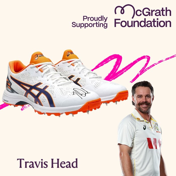 Photo of Travis Head Signed ASICS Shoes