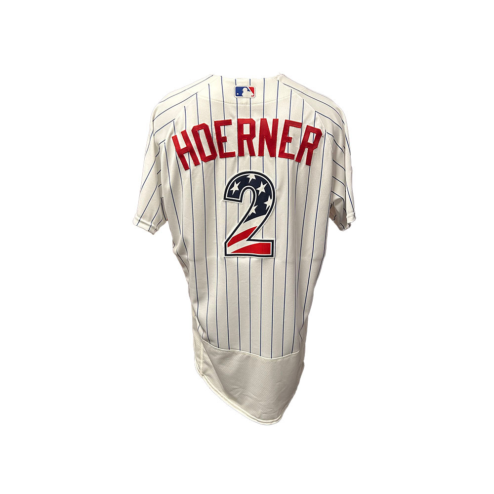 Nico Hoerner Game-Used Fourth of July Jersey - Cardinals vs. Cubs