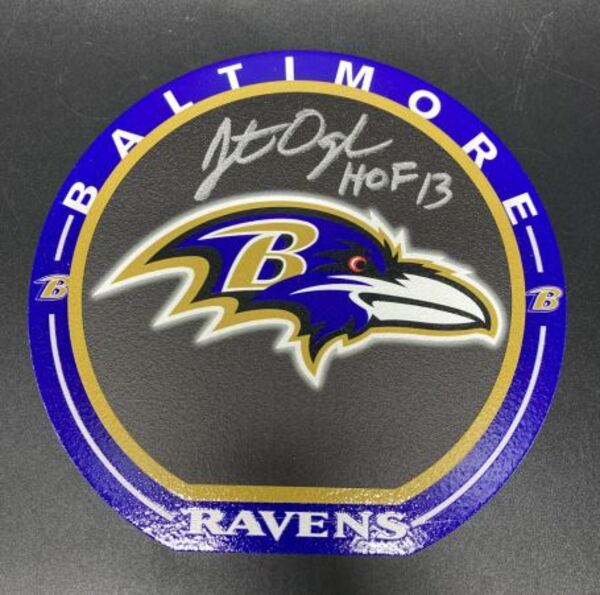 HOF - Ravens Jonathan Ogden Signed 3D Metal Wall Art (8x8)