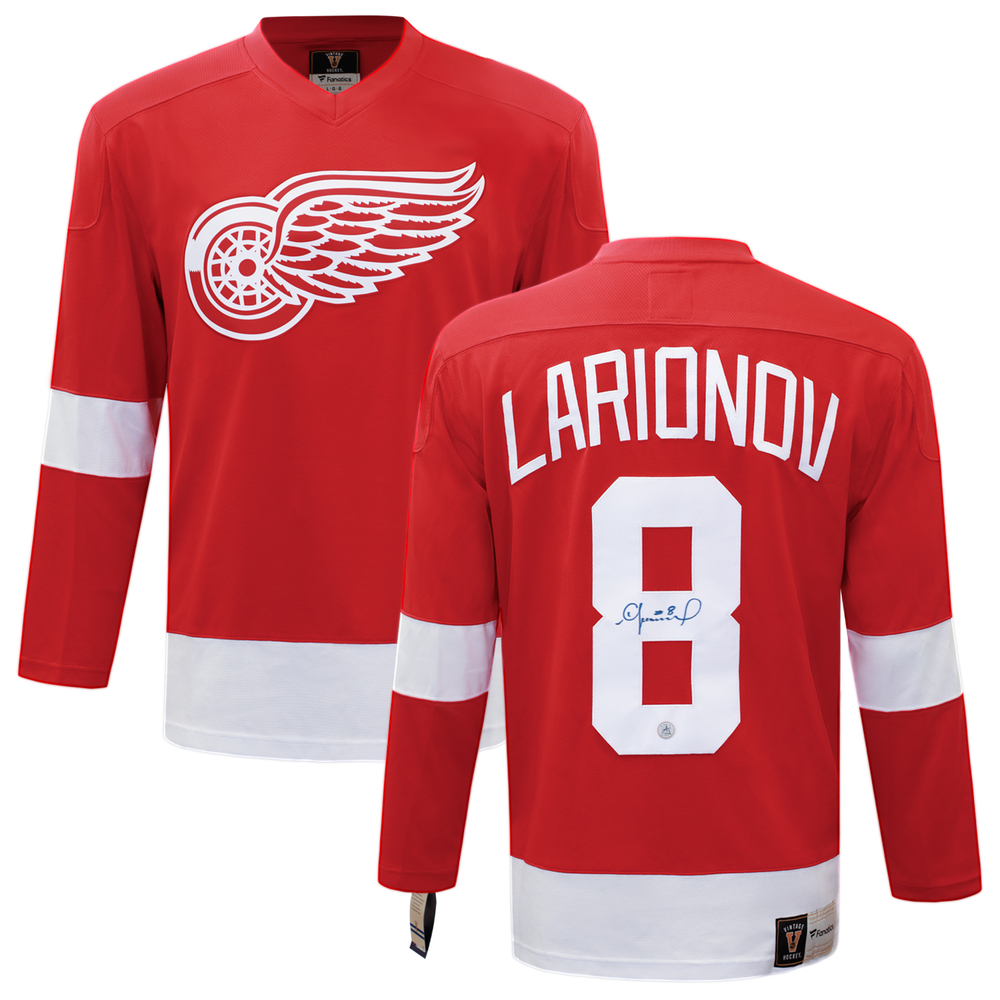 Igor Larionov Signed Detroit Red Wings Fanatics Breakaway Retro Jersey