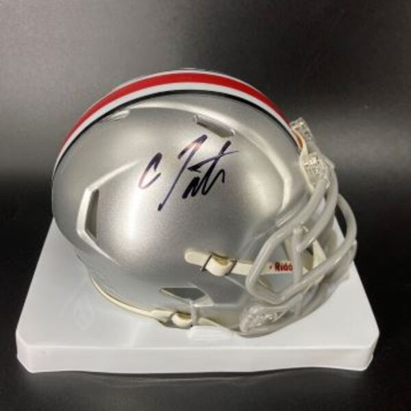 NFL - Ohio State Carnell Tate Signed Mini Helmet
