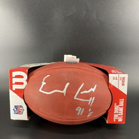 HOF - Oilers Earl Campbell Signed Authentic Football with 100 Seasons Lo...