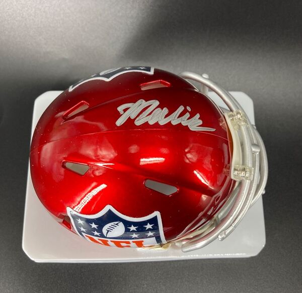 NFL - 49ers Malik Mustapha Signed Red Shield Mini Helmet