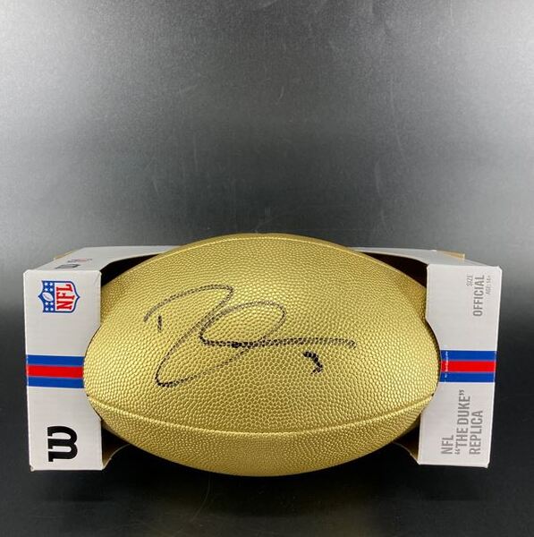 NFL - Chargers Derwin James Signed Gold Composite Football