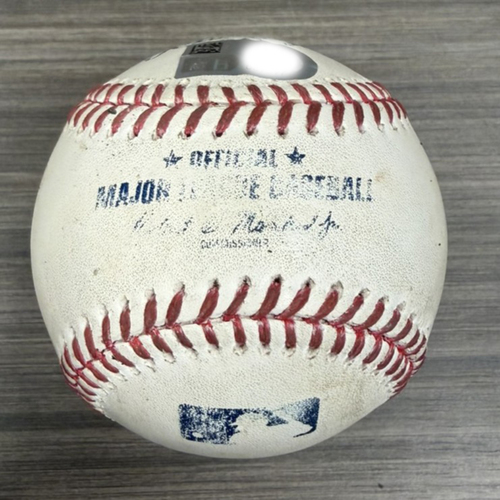 Photo of Ben Joyce Strike Out of Carter Jensen (102.9 MPH) + Pitches to John Rave (Ball - 104.5 MPH, Pop Out - 99.8 MPH), 49th Career K, 6th Career Save Game, 8/15/26 LAA vs KC (T9), MLB Authenticated Game-Used Baseball