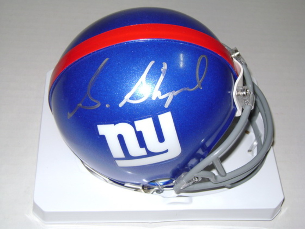 NFL GIANTS STERLING SHEPARD SIGNED GIANTS MINI HELMET The official