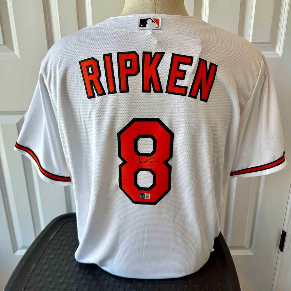 UMPS CARE AUCTION: Cal Ripken Jr. Signed Orioles Jersey, Size XL ...