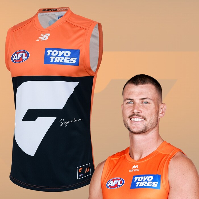 Kieren Briggs #32 GWS GIANTS 2025 Home Match-Worn Guernsey