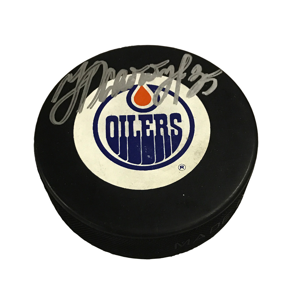 NIKOLAI KHABIBULIN Signed Edmonton Oilers Puck - NHL Auctions