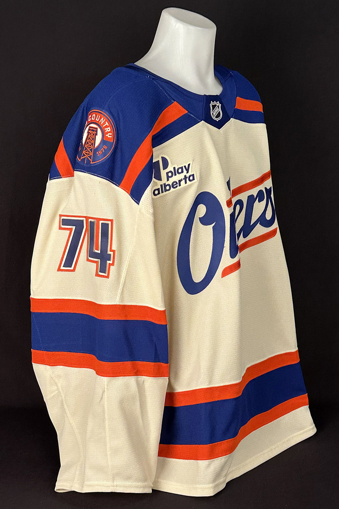 #74 Stuart Skinner - 2025-26 Edmonton Oilers Alternate Set #1 Game Worn Jersey - Worn For 2 Games - Oct 28th vs Utah (Starter) & Dec 4th vs Seattle (Back-Up)