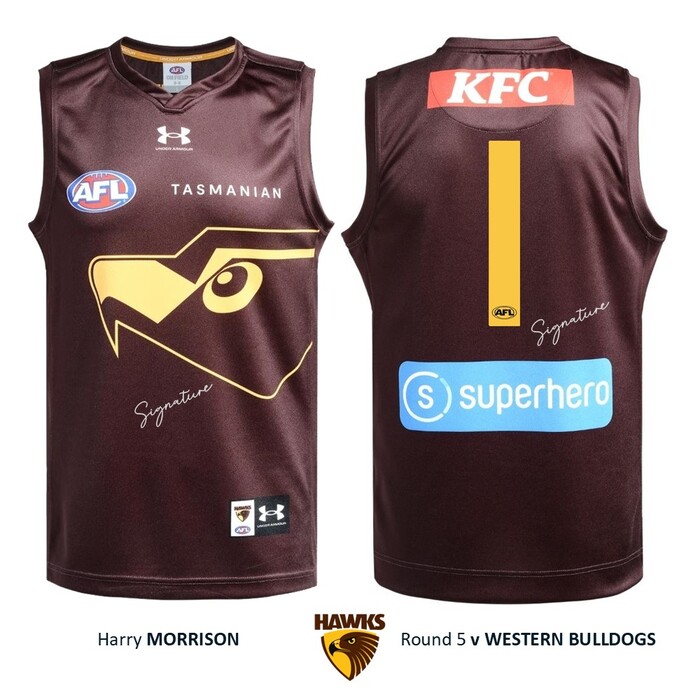 Photo of Harry Morrison #1 Hawthorn 2026 Gather Round Guernsey