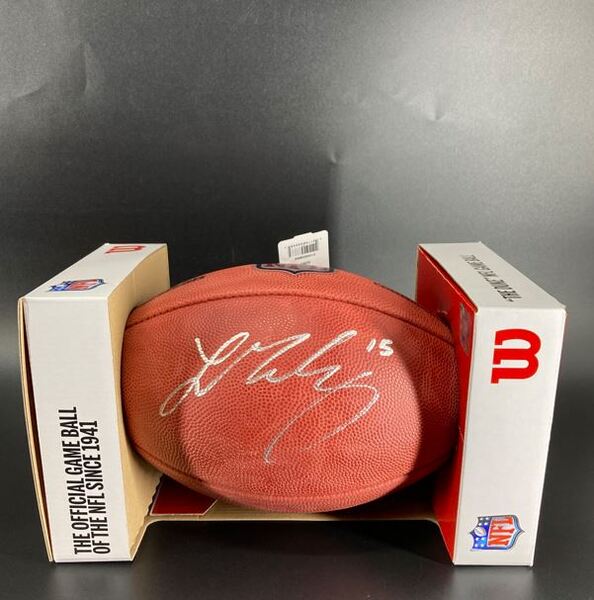 NFL - Chargers Ladd McConkey Signed Authentic Football