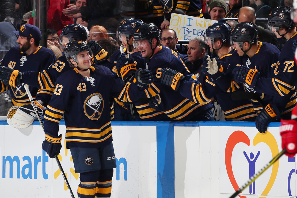 Buffalo Sabres vs. Dallas Stars 3-12-19, Sec 116, Row 1 Seats 17 & 18