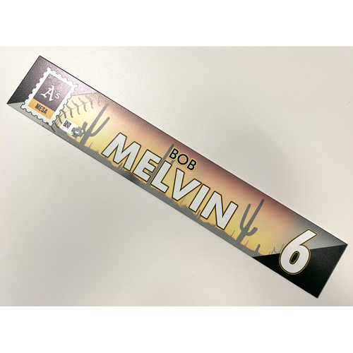 Game-Used 2021 Spring Training Locker Nameplate - Bob Melvin