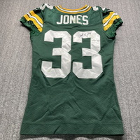 Crucial Catch - Packers Aaron Jones Signed Game Worn Jersey (10/18/2020)...