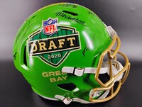 NFL - Multi Signed NFL Draft Replica Speed Helmet Signed by Cam Ward, As...