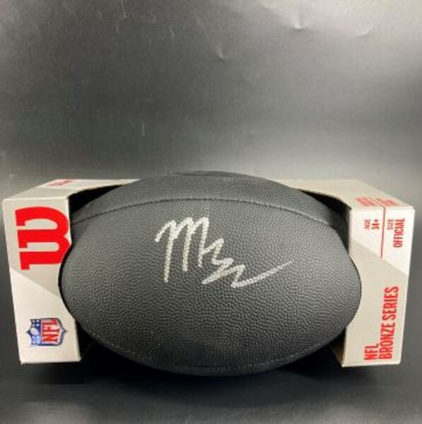 NFL - 49ers Mykel Williams Signed Black Composite Silver Series Football