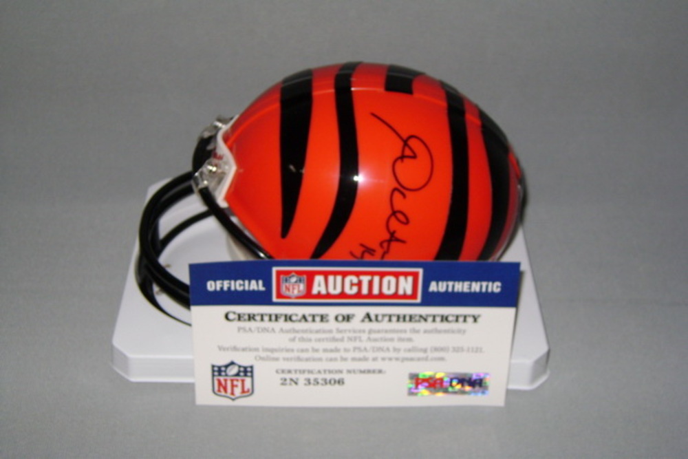 NFL BENGALS ANDY DALTON SIGNED MINI HELMET The official auction