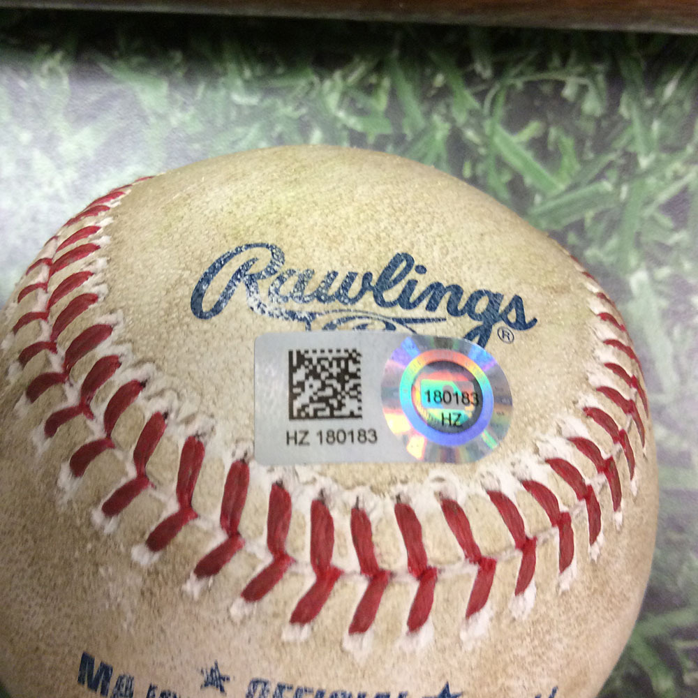 Brewers Charity Auction Khris Davis Cracked Bat & Game Used Baseball