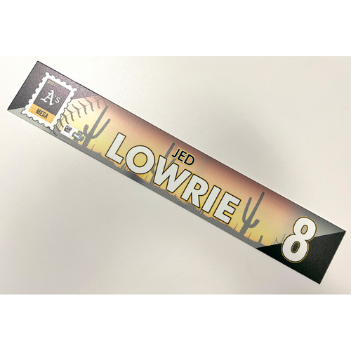 Game-Used 2021 Spring Training Locker Nameplate - Jed Lowrie